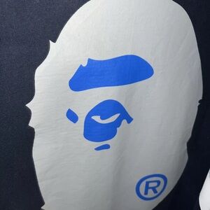 Bape tee navy and grey